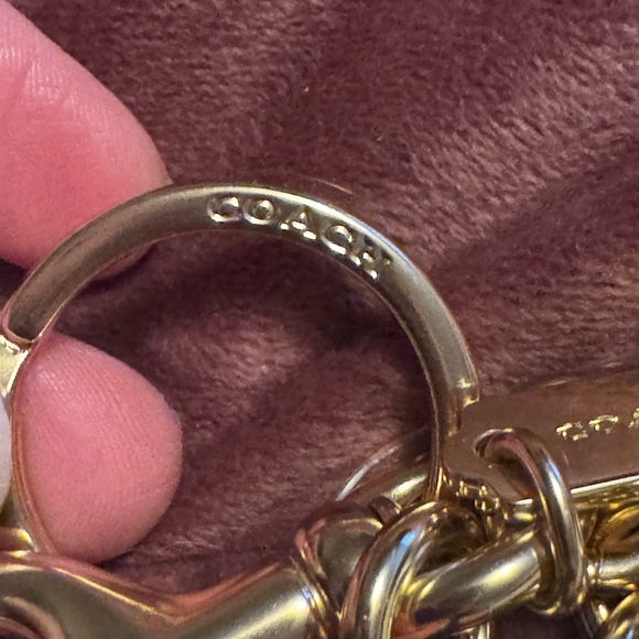 Coach Pink wildfire Floral Keychain/Fob Vintage 90033. - Picture 6 of 12